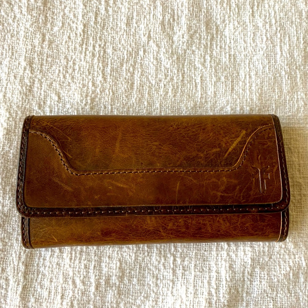Frye Melissa Wallet Dark Brown